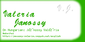 valeria janossy business card